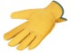 Перчатки кожаные Yellow с зелёным кантом (16349013332957)