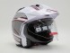 Шлем Cobra открытый со стеклом JK521 белый с серым (16247223426629)