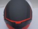 Шлем открытый со стеклом ATAKI JK526 Stripe чёрный/красный матовый (16456989055466)