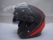 Шлем открытый со стеклом ATAKI JK526 Stripe чёрный/красный матовый (16456989057939)