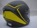 Шлем открытый со стеклом ATAKI JK526 Stripe чёрный/Hi-Vis жёлтый матовый (16456990381694)