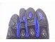 Перчатки MOTEQ Stinger, 4 клапана вентиляции, мужские, чёрные/синие (16585046304435)