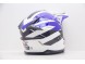 Шлем кроссовый HIZER 915 #8 White/Blue/Black (16595203415747)