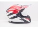 Шлем кроссовый HIZER 915 #9 White/Red/Black (16595211564457)