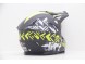 Шлем кроссовый HIZER 211 #2 black/green (подростковый) (1659519464827)