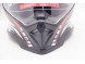 Шлем мотард HIZER B6197-1 #2 Black/Red/White (16595209835301)