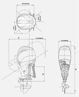 Лодочный мотор Tohatsu MFS 90A, Мощность (фильтр/точно) 90 л.с. л.с.