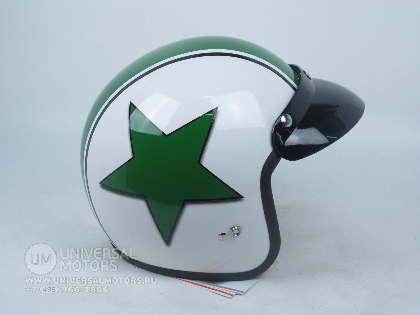 Шлем (открытый) ORIGINE PRIMO Astra белый/зеленый , 