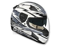 Шлем VEGA HD188 Techno серый/бел. глянцевый