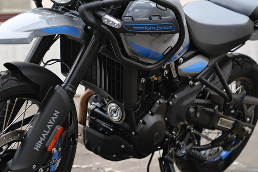 Мотоцикл Royal Enfield Himalayan 450 Mid Poppy Blu, Высота профиля 80 %