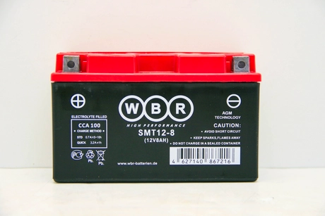 Аккумулятор WBR SMT 12-8 12V8AH YT7B-BS,YT9B-BS,YT7B-4