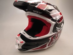 Шлем FLY RACING F2 CARBON ACETYLENE белый/красный глянцевый (кроссовый)