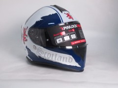 Шлем (интеграл) UM V127 White\Blue (с солнцезащ. стеклом)