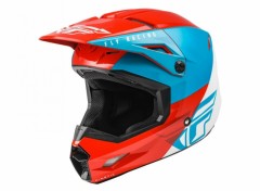 Шлем FLY RACING KINETIC STRAIGHT EDGE красный/белый/синий детский (кроссовый)