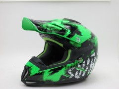 Шлем SHIRO MX-305 SILS black/green (кроссовый)