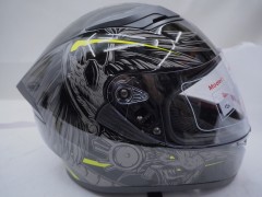 Шлем COBRA JK315, черный, с серой графикой (1) (интеграл)