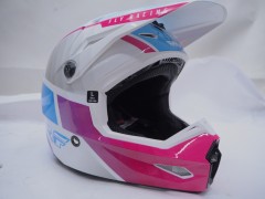 Шлем FLY RACING KINETIC Drift розовый/белый/синий (кроссовый)