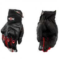 Перчатки мото HIZER AT-4147 (кожа/текстиль) Black/Red
