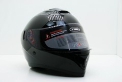 Шлем Yema YM-830 визор+выдвижной тон.визор Черный Проз. визор
