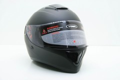 Шлем Yema YM-830 визор+выдвижной тон.визор Черный матовый Проз. визор