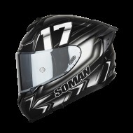 Шлем SOMAN SM961-S STORM 17-Black gray